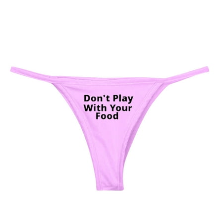 

Qcmgmg Women s Breathable Print Panties Soft Low Rise Underwear Stretch Thong Sexy G-string S