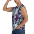 thumbnail image 3 of Daiia Purple Marble Texture Printed Men's Tank Tops,Casual Soft Sleeveless Gym Muscle Shirts Bodybuilding Tee-Small, 3 of 8