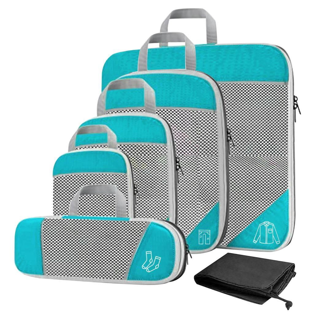 Axioma 1Set Compression Packing Cubes Luggage Organizer Travel Keeping Organized Sky Sky Blue 6Pcs
