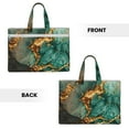 thumbnail image 2 of Pofeuu Emerald Color Gold Marble Print Laptop Bag Carrying - Computer Bag Laptop Case Shoulder Slim Work Travel, 2 of 8