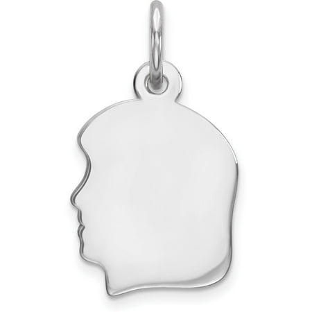 Sterling Silver Girl Charm 0.027" 10mm