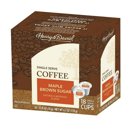 Harry & David Maple Brown Sugar Single Serve Coffee Cups (for K-Cup Brewers) - 18 Count