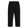 thumbnail image 7 of Axiiglly Capri Pants for Men, Drawstring Mid Waist Loose Fit Pants, Beach Vacation Stretchy Capris with Pockets, S-2XL, 7 of 7