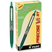3 Dozen Total 36 Pilot Precise V5RT Rolling Ball Pen, Extra Fine Point, Green (26065)