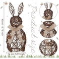 thumbnail image 3 of Easter Decorations Wicker Bunny Decor Large Rattan Bunny with Linen Bow Woven Outdoor Wicker Topiary Rabbit Decoration for Porch Table Spring Home Farmhouse Kitchen Easter Decor, 3 of 9