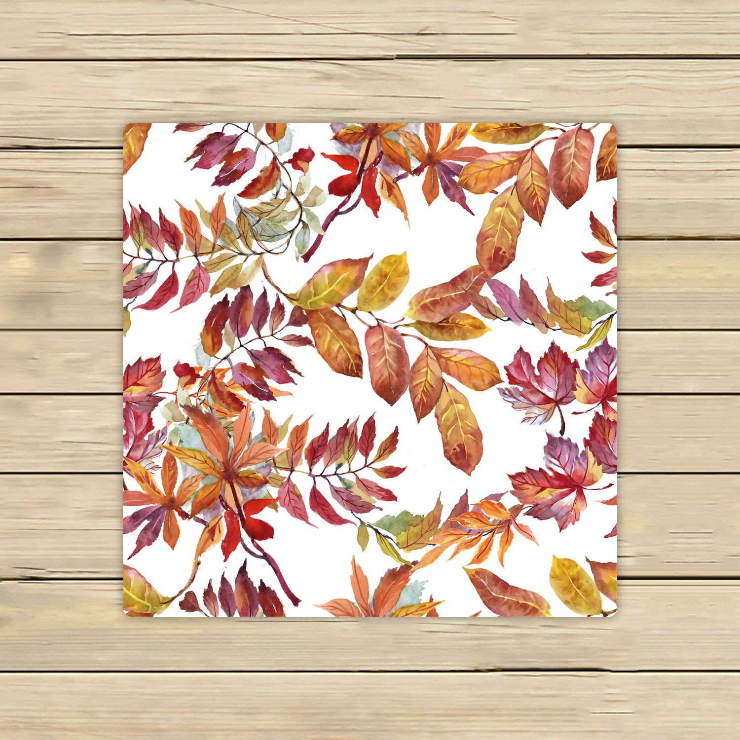 ABPHQTO Watercolor White Autumn Leaves Towels Beach Bath Pool Sprot