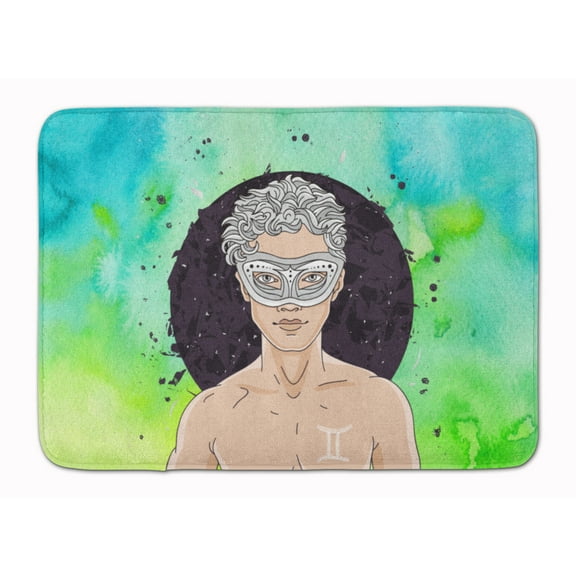 Gemini Zodiac Sign Machine Washable Memory Foam Mat