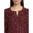 thumbnail image 4 of Time and Tru Women's Cable Knit Cardigan Sweater, Midweight, Sizes XS-XXXL, 4 of 6