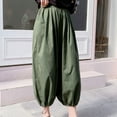 thumbnail image 6 of Tbopshirt Cargo Pants for Women,Womens Pants,Women's Elastic Waist Solid Color Double-Pocket Workwear Pants Corset Harun Pants Lanterns,Gifts for Women, 6 of 9