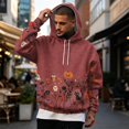thumbnail image 5 of Hsovts Halloween Costume Casual Hoodie for Men, Full Print Pumpkin Ghost Bat Long Sleeve Loose Fit Daily Loungewear Sweatshirt Red 2xL, 5 of 6