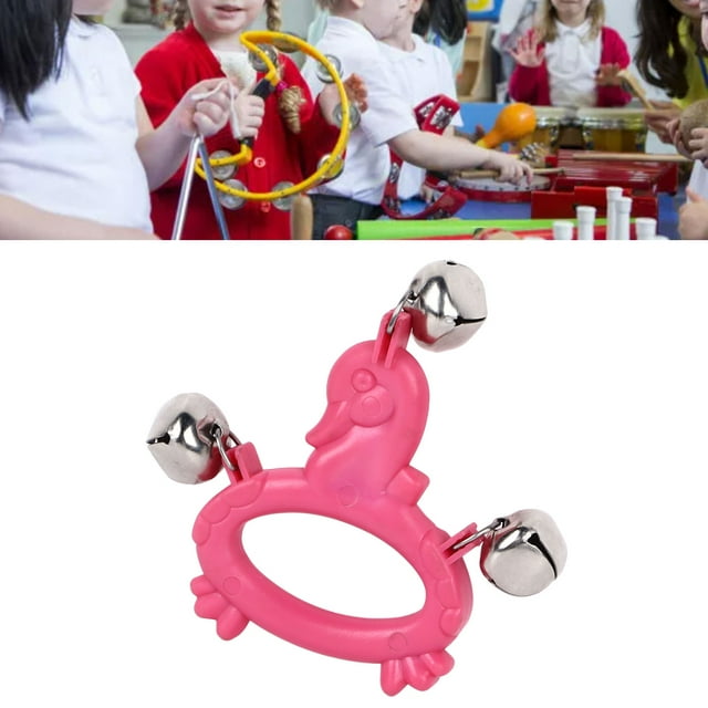 Hand Jingle Bell, Rattle Jingle Bell Pretty Sounds Bell Shaker Percussion Instrument Portable Musical Rhythm Toy for Playing Party Performance Karaoke Accompany