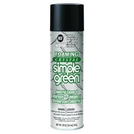 Simple Green 0610001219010 Crystal 20 oz Aerosol Spray Foaming Industrial Cleaner and Degreaser (12/Carton)
