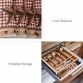 thumbnail image 6 of Placemats Set of 6, Vintage Texas Star Brown Woven Placemat, Linen Place Mats for Kitchen/Dining Tables, Red Plaid Berry Farmhouse Washable Table Mats for Party, 6 of 8