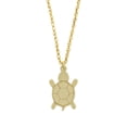 thumbnail image 1 of Charm America - Gold Mini Turtle Pendant - 14 Karat Solid Gold - Adjustable Chain, 1 of 2