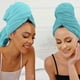 thumbnail image 5 of Paquete de toallas para el cabello Laklulu para mujeres, toalla para secar el cabello anti-frizz con banda elástica, bandana para el cabello de secado rápido, 5 of 5