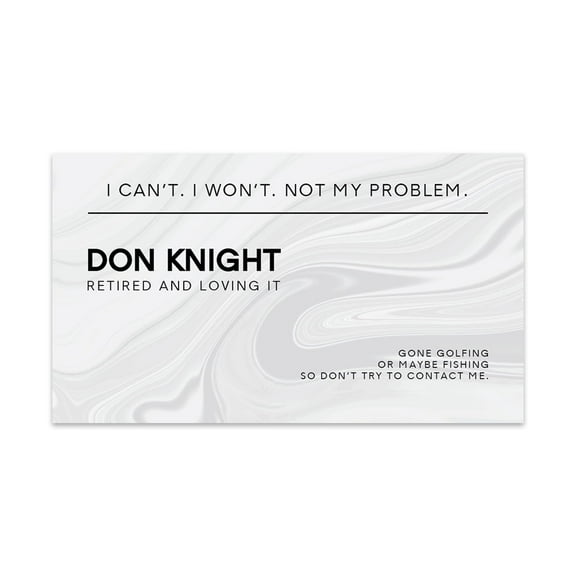 Koyal Wholesale Funny Retirement Business Cards, Retired and Loving It Business Cards, 100-Pack