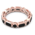 thumbnail image 3 of 5.00 Ct Stylish Emerald Cut Black Onyx Gemstone Engagement Eternity Band for Women Solid 18K Rose Gold Size 8 by Diamond-Capitals, 3 of 8