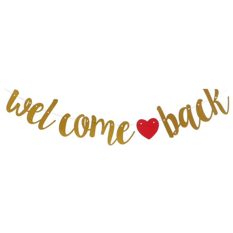 Welcome Back Students Banner Gold Multi 200X14X0.2CM School Decoration Party Atmosphere Creation 1Set