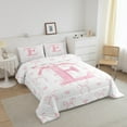 thumbnail image 4 of Erosebridal Initial Letter E Comforter Sets Twin Size, Dreamy Bow Love Comforters & Duvets, Girly Romantic Decor, Reversible 2pcs, 4 of 8