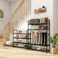 thumbnail image 6 of Krpimt 6-Tier Shoe Rack, 31.5" Stackable Shoe Organizer Storage Holds 18-24 Pairs, Metal Shoe Shelf for Entryway Hallway and Closet, Black, 6 of 10