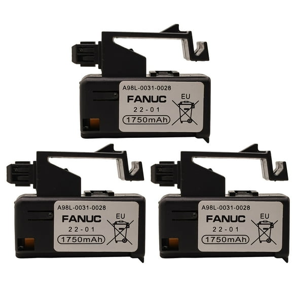 3 Pcs 3V 1750mAh A98L-0031-0028 PLC Battery Lithium Replacement for FANUC A02B-0309-K102 Part NO A98L-0031-0028 CNC Machine Controler Battery