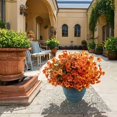 thumbnail image 4 of UV Resistant Shrubs Fall Tree Fake Plants Outdoor Plants Artificial for Porch Topiary Balls Artificial Outdoor Fake Bush Artificial Trees Fake Bushes Artificial Plants Orange2 23.62in, 4 of 4