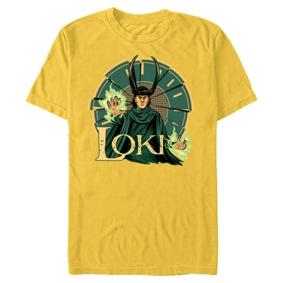 Marvel Studios Loki Season 2 God Loki Fractured Time - Short Sleeve Blended T-Shirt for Adults - Customized-Yellow
