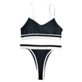 thumbnail image 3 of RKSTN Maillot de Bain pour Femmes Deux Pièces Imprimé Fleurs Patchwork Bikini à Blocs de Couleur Tenue de Plage Mode Décontractée Maillot de Bain pour Femmes, 3 of 7