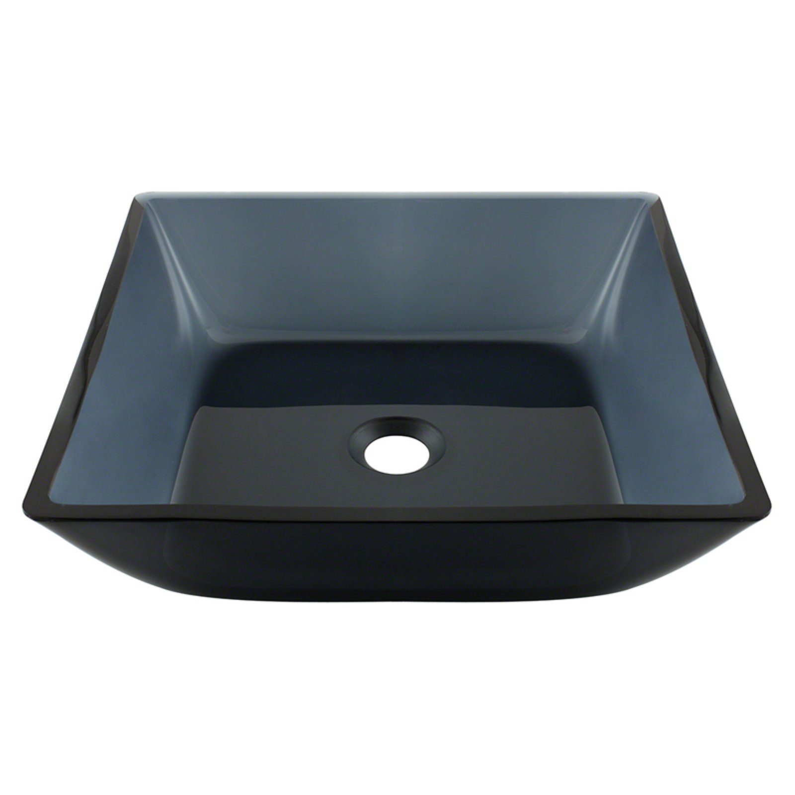 Polaris Sinks P036 Square Black Glass Vessel Bathroom Sink Walmartcom Walmartcom