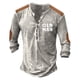 thumbnail image 1 of Men'S Printed T-Shirt Outdoor Retro Button Loose Long Sleeve Top2XL, 1 of 3