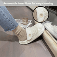 thumbnail image 2 of Indoor Lightweight Home Shoes Non-slip Memory Foam Slippers Warm Plush Flat Slippers, 2 of 6