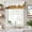 Mocha Brown, variant on Green Gold Marble Farmhouse Short Window Curtain Valances, Modern Abstract Marble Crack Texture Rod Pocket Kitchen Valances for Living Room Bedroom Bathroom Cafe 42" x 18"