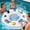 White, variant on Octagonal Inflatable Game Table, Inflatable Pool Bar Games for Adults, Floating Portable Bar Table Tray for Hot Tub or Pool Beach Party