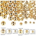 thumbnail image 4 of 180pcs 18K Gold Plated Beads 3mm 4mm 6mm Bracelet Bead Smooth Metal Spacer Beads Seamless Gold Ball Brass Tiny Bead for Summer Hawaii Layered Necklace Bracelet Jewelry Making for DIY, 4 of 9
