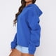 thumbnail image 4 of Sudadera Jersey básico informal con hombros caídos para mujer, jersey de talla grande, atuendo diario sencillo Ygjytge Azul T XL para Mujer, 4 of 5