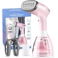 thumbnail image 1 of Alta potencia planchas de vapor para ropa， (290 ml) de plancha de vapor de gran capacidad, mini stand de plancha de mano para ropa, utilizado para eliminaci&oacute;n de arrugas de tela, 1 of 7