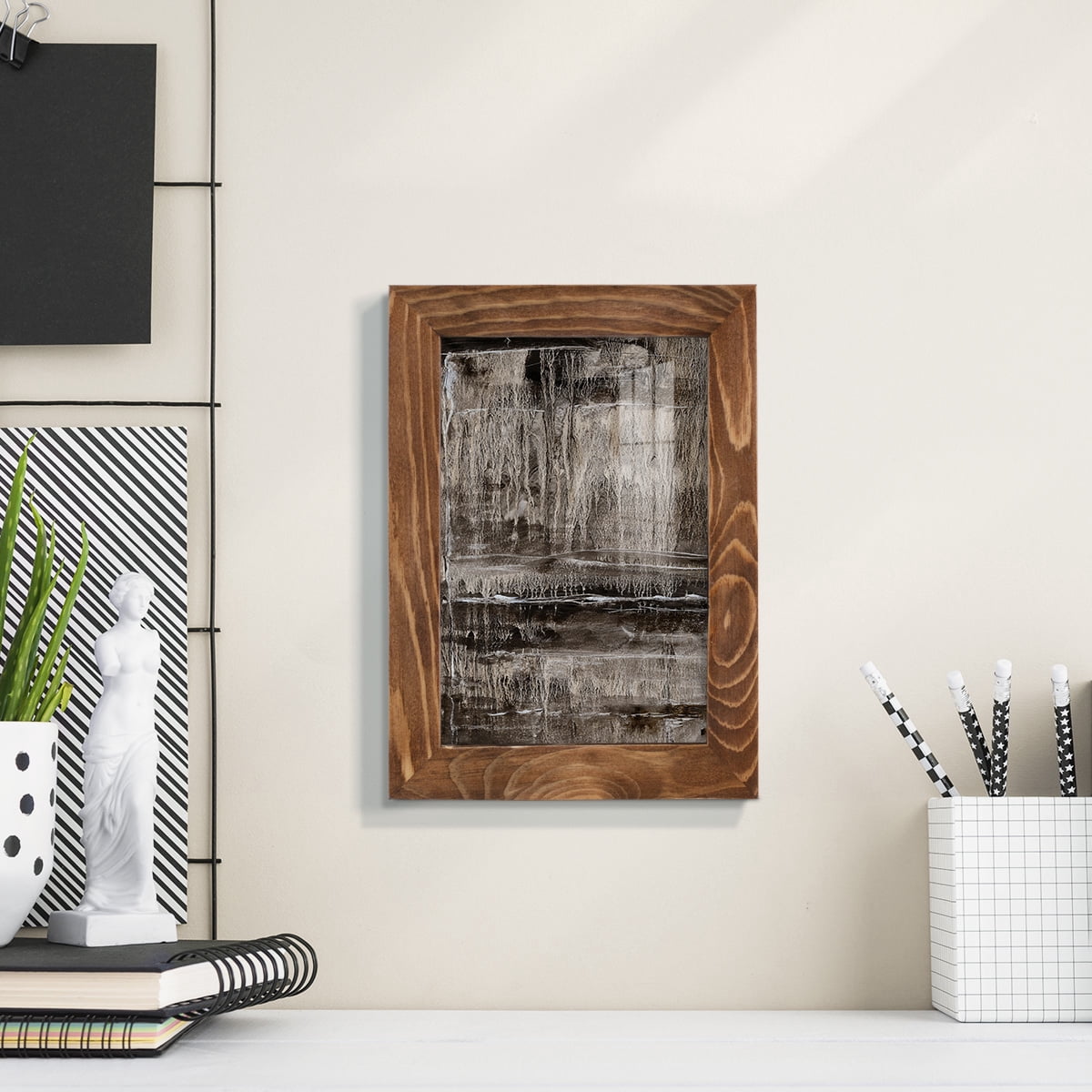 Continuum III -Framed Print w/glass-Walnut