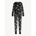 thumbnail image 5 of Joyspun Women’s Stretch Velour Long Sleeve Top, Pants, and Socks Pajama Set, 3-Piece, Sizes XS-4X, 5 of 5
