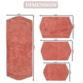 thumbnail image 2 of Home Weavers Waterford Collection 100% Cotton Non-Slip Bathroom Rug Set Machine Washable Bathroom Rug, Bath Rug, Bathroom Rug, Runner, Coral Color 4 Piece Bath Rug set, 2 of 8