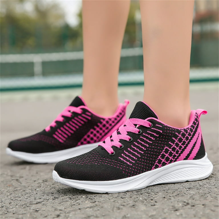 Ladies Shoes Fashion Comfortable Mesh Breathable Lace Up Casual