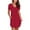 Burgundy, variant on Liher Summer Dress for Women V Neck Short Sleeve Mini Sundress Black Coverup Beach Dress with Pocket Clothes Size XL
