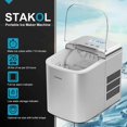 thumbnail image 4 of Costway Portable Stainless Steel Ice Maker Countertop 26LBS/24H LCD Display W/ Scoop, 4 of 10