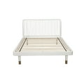 thumbnail image 4 of Alpine Furniture Madelyn Queen Slat Back Wood Platform Bed in White, 4 of 5