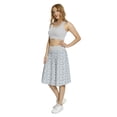 thumbnail image 3 of Women's Spring Pastel Tone Floral Vintage A-line Printed Skirt Casual Wear, 3XL, Pale Green Peach, by Ambesonne, 3 of 6