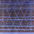 thumbnail image 1 of Ahgly Company Indoor Square Mid-Century Modern Plum Purple Oriental Area Rugs, 6' Square, 1 of 6