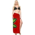 thumbnail image 2 of HAPPY BAY Women's Bikini Skirt Beachwear Sarong Coverups Swimsuit Swim Cover up Summer Wraps Bathing suit Swimwear Beach Wrap Skirts for Women One Size Red, Leaves, 2 of 5