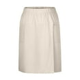 thumbnail image 7 of biudgviw Knee Length Skorts Skirts for Women Elastic Waist Tennis Skirt Trendy Casual Wide Leg Bermuda Shorts with Pockets, 7 of 7