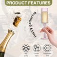 thumbnail image 7 of ACDANC 6Pcs Champagne Flutes Plastic 5.5 oz Damage-Proof Clear Cups Cocktail Cups for New Year Party Gathering Pink, 7 of 7