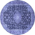thumbnail image 1 of Ahgly Company Machine Washable Indoor Round Persian Blue Traditional Area Rugs, 8' Round, 1 of 4