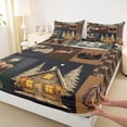 thumbnail image 3 of Feelyou 3D Deer Moose Twin Sheet Sets for Teens, Rustic Jungle Wildlife Twin Fitted Sheet, Christmas Cabin Flat Sheet, Microfiber Bedroom Decor, 3-Piece, 3 of 7